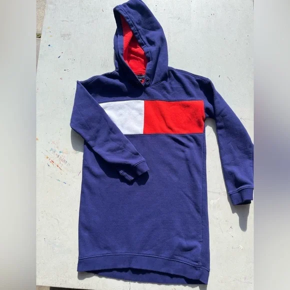 Women's Tommy Hilfiger Dress Multicolor Flag Hoodie 16 Preppy 90s Normcore Yacht Women's Tommy Hilfiger Dress Multicolor Flag Hoodie 16 Preppy 90s Normcore Yacht